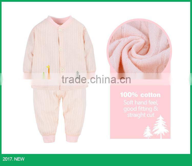 2017 latest design cute animal cartoon printing children pajamas baby clothing
