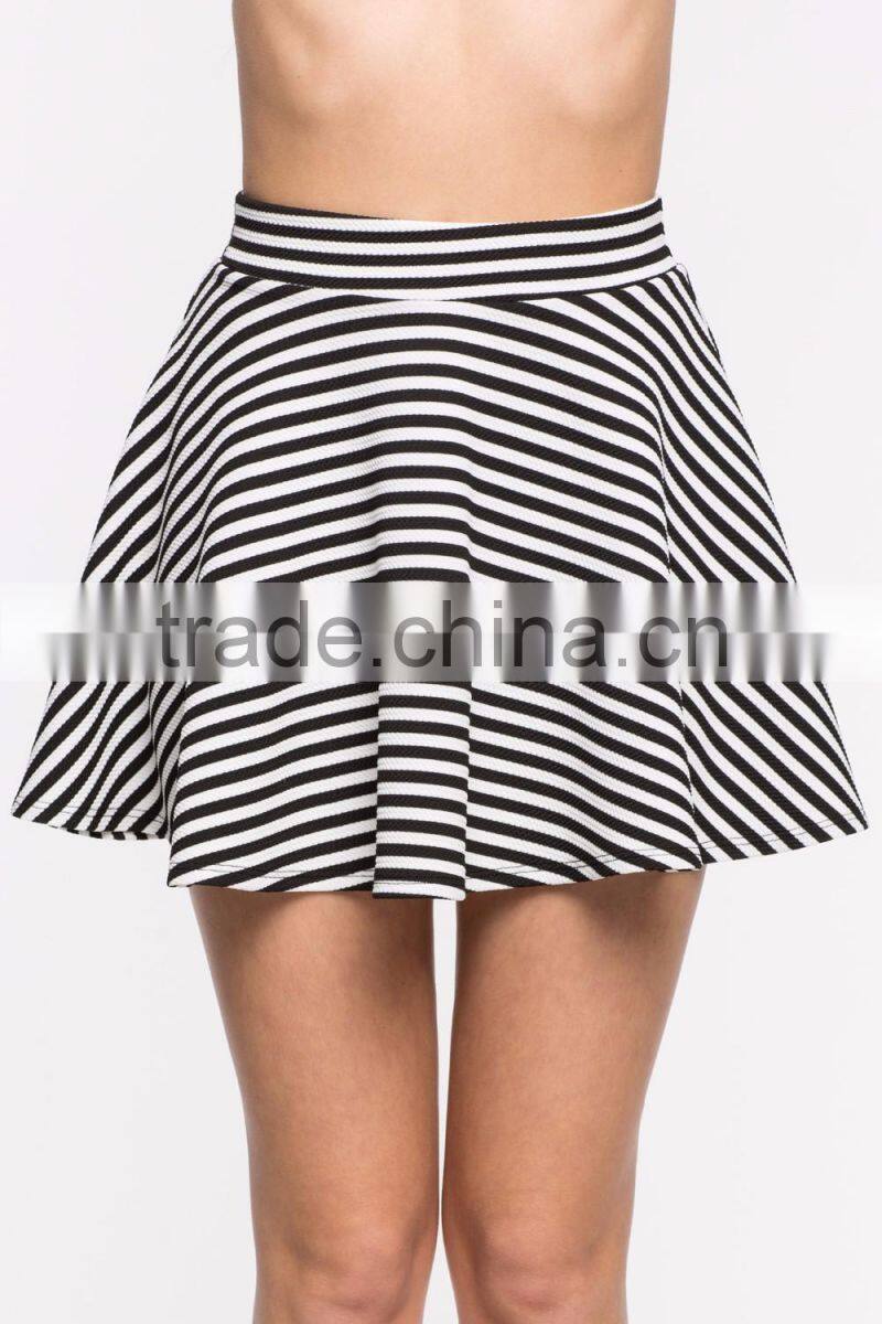 Classic high waist finished edges mini skirt fashion women umbrella skirt 2016