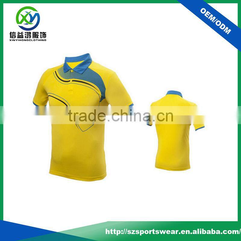 Mens Dry fit polyester fabric sublimated printing polo shirts/Sports polo shirts