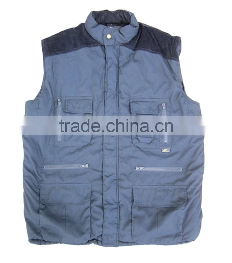 OEM Hot Selling multi pocket waistcoat Cotton Vest for men