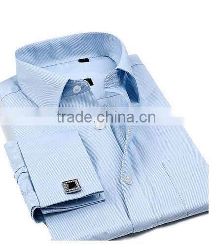 Mens Slim fit French cuffs mens dress shirt