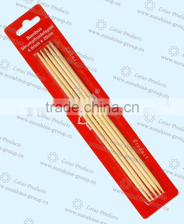 Bamboo Sock Knitting Needle Double Point Knitting Needle With Blister Card