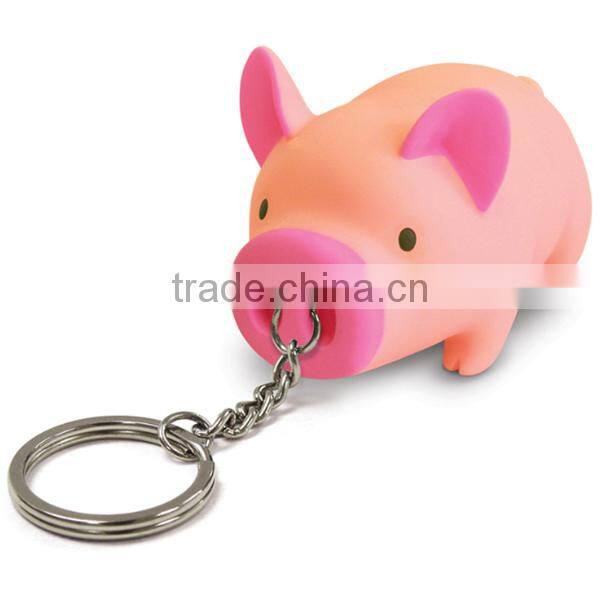 cheap advertising pigg shaped keychain
