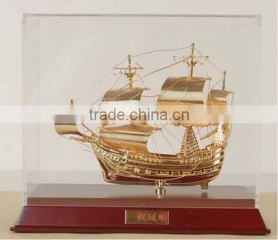 Luxury Shinning Sailing boat , Ship Model For Home Decoration JC-02