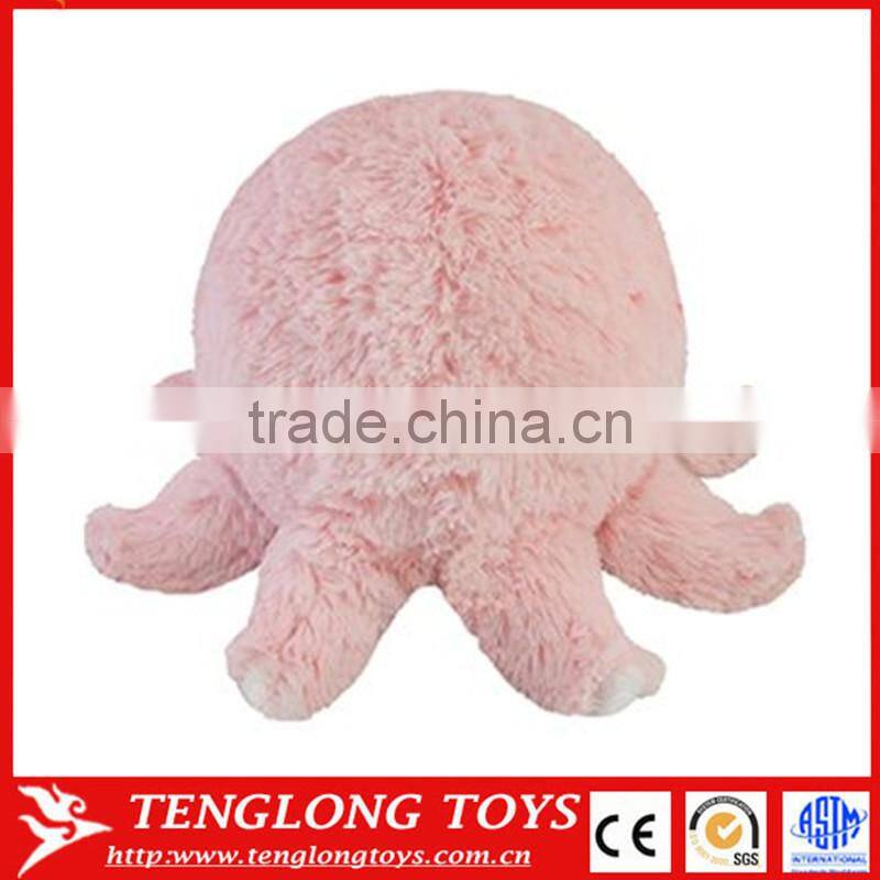 Hot selling 7'' stuffed cute pink pp cotton emoji pillow octopus plush toy
