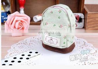 New Fashion Kawaii Fabric Canvas Mini Floral Backpack Women Girls Kids Cheap Coin Pouch Change Purses Clutch Bags