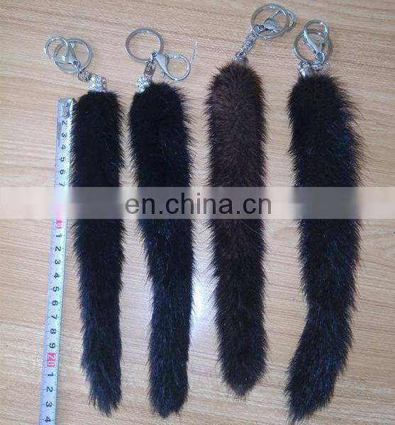Hotsale fashion Genuine Fur Mink Tail Key Chain