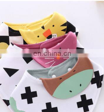 High quality hot wholesale baby soft triangle cotton baby bandana bibs