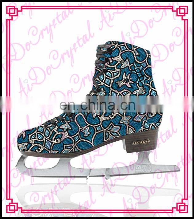 Aidocrystal Hot selling best price China manufacturer oem blue figure skating ice shoes