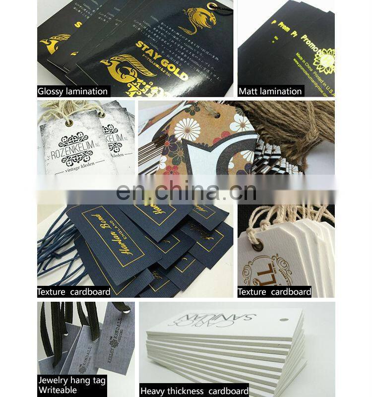 custom die cut clothing label hang tags