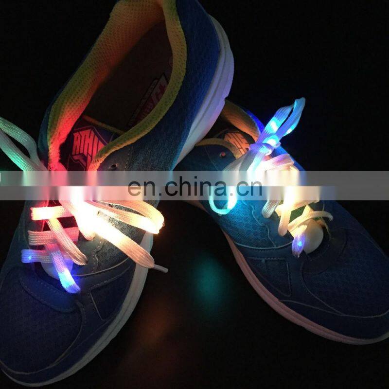 Fashion wholesale colorful platube elastic led shoelaces
