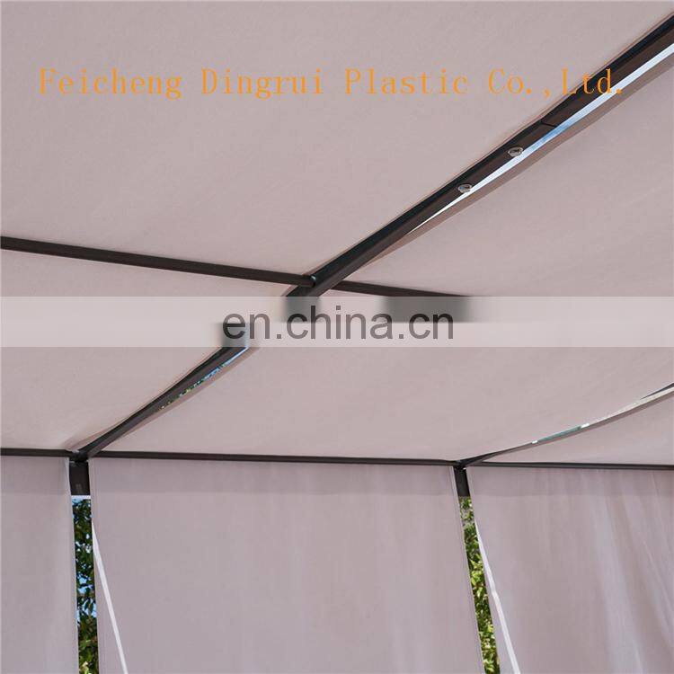 Steel Framed 10' by 10' Gazebo and PVC Coated Sail Finishing Grey Tent