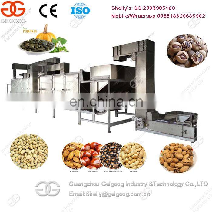 Electricity Type Hemp Seed Chili Hazelnut Soybean Roasting Roaster Machine Roasted Macadamia Nut Processing Line