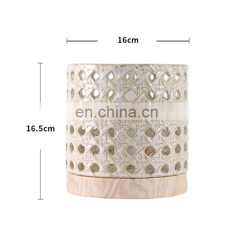 Nordic home decoration ceramic LED desk lamp for indoor room