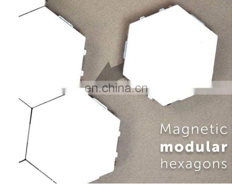 2020 amazon DIY hexagon light electronics touch sensor wall decorative hexagon honeycomb Quantum led modular light