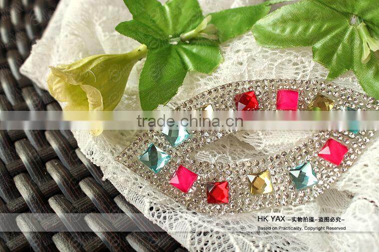 W0912 china rhinestone patch hotfix,rhinestone hotfix patch for garment,hotfix rhinestone patch