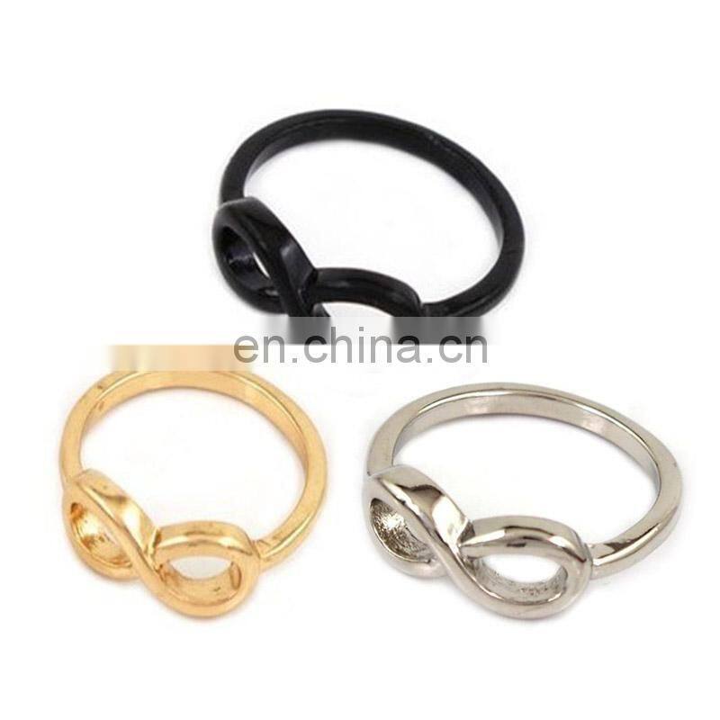 Alloy 8 Words Gold color /Silver /Black Ring Jewelry Accessories