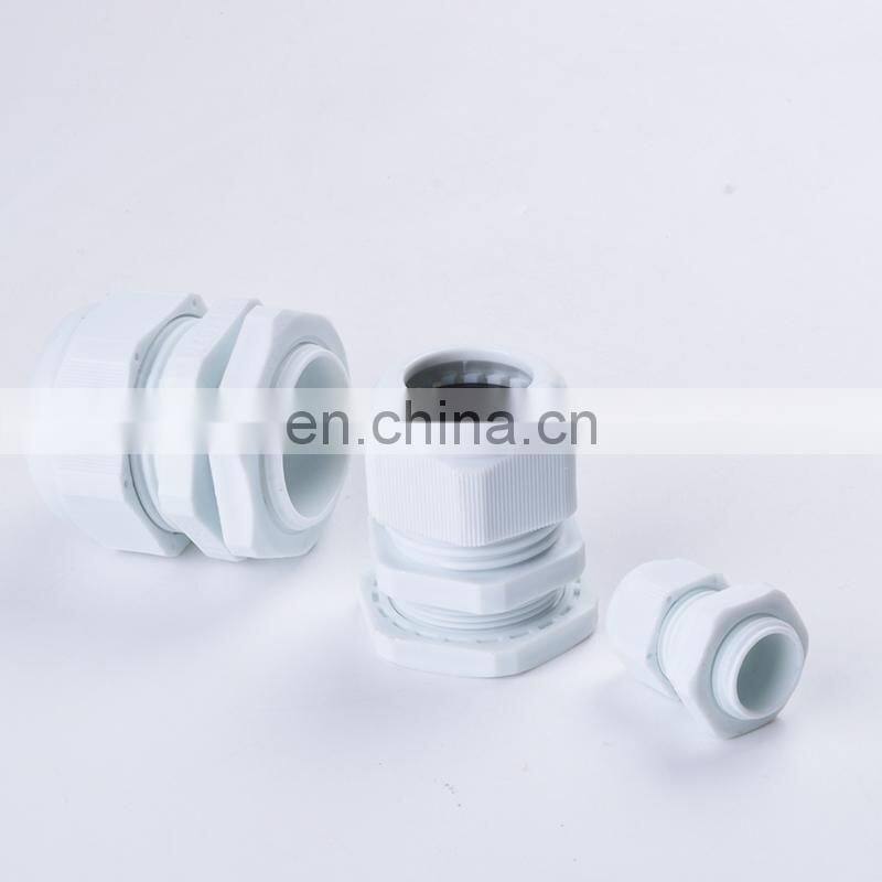 Nylon Cable Glands Waterproof Nylon Plastic Cable Wire White Black Glands Connector plastic Cable fixed head