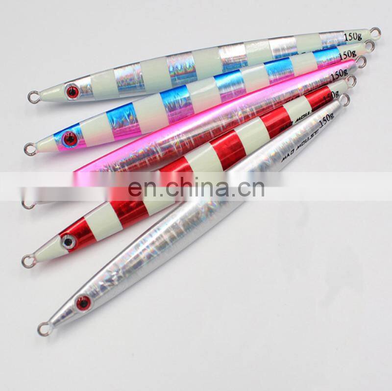 135mm 100g 3D Lure Eyes Laser Luminous Jigging Lure Trolling Metal Jigs Fast Jigs