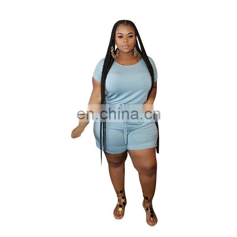 Spring and summer new fashion sports plus size women's casual suit wholesale custom LOGO one-piece casual wear