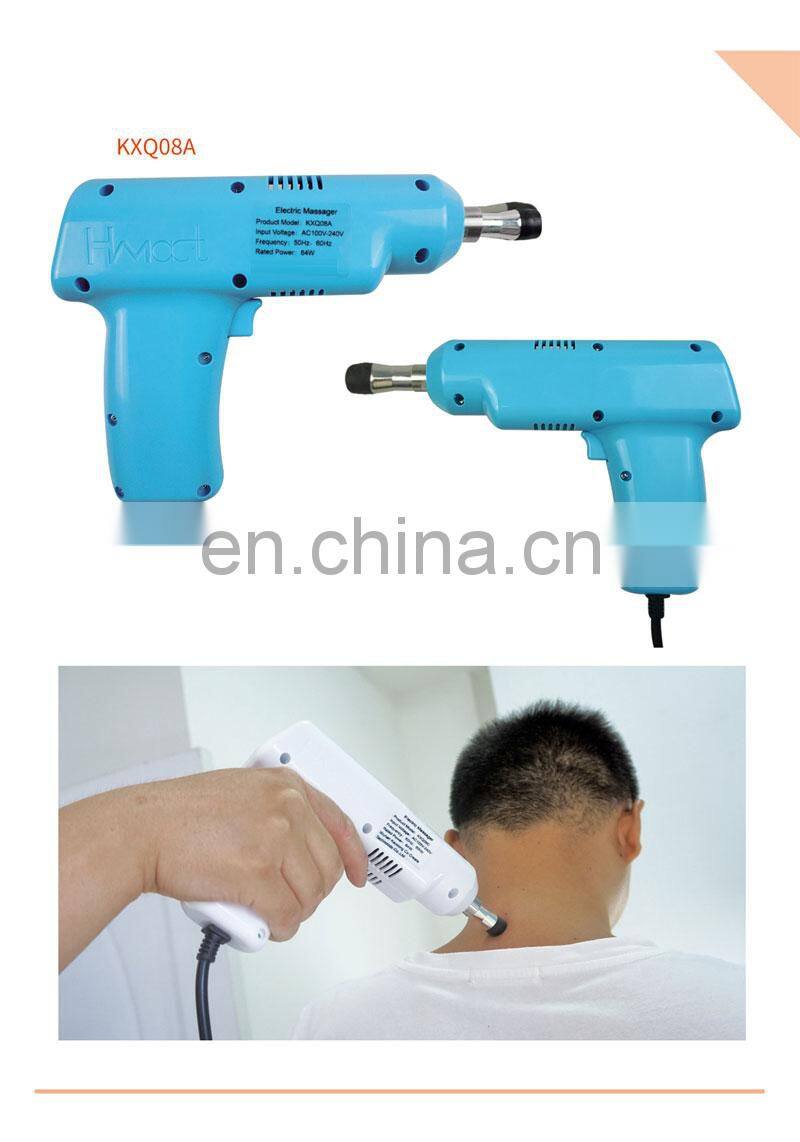KXQ08C White Chiropractic Massager Electric Chiropractic Adjusting Tool with 4 Massage Heads
