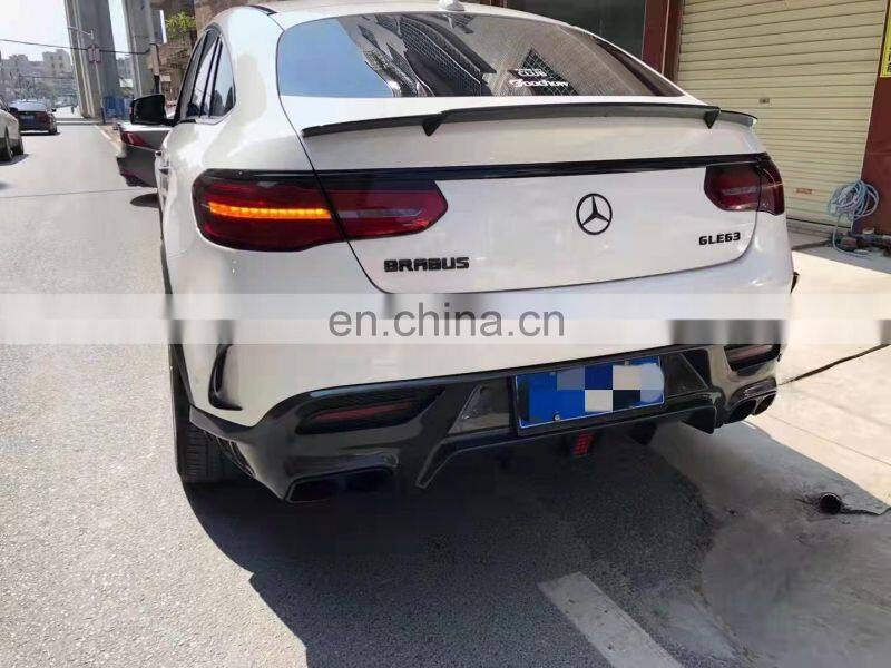 Runde Top Quality For 16-19 Mercedes-benz Gle Upgrade Brabus Carbon Fiber Body Kit Front Lip Rear Lip Spoiler