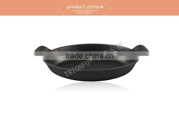 TRIONFO fish shape cast iron pre-seasoned baking plate