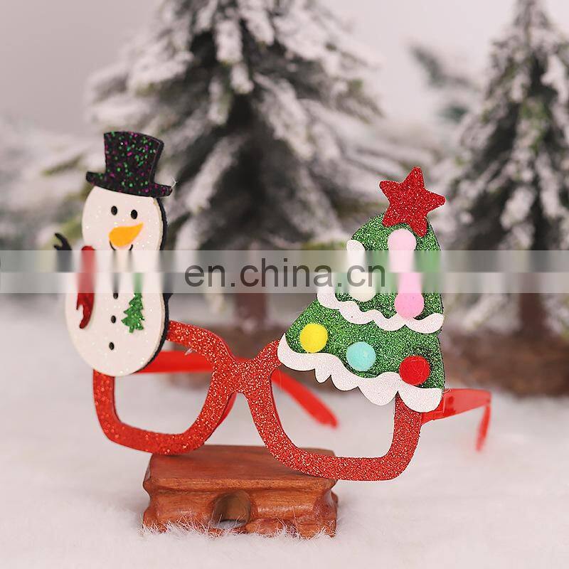 Santa Claus Xmas Tree Elk Glasses Frame Christmas Xmas Cute Cartoon Glasses Frame Christmas gifts for kids