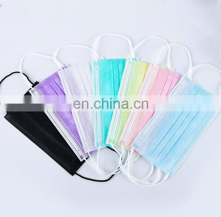 OEM Masker 3 ply Disposable Face Mask Earloop Non-woven Surgical Mask Individual Pack