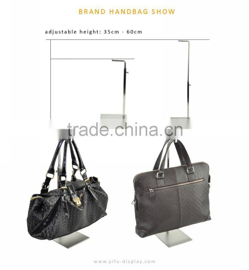 wholesale stainless steel bag display, metal bag rack holder