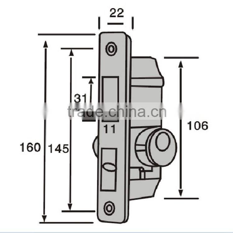 Good quality iron or zinc alloy material hotel door lock system for hotel door series