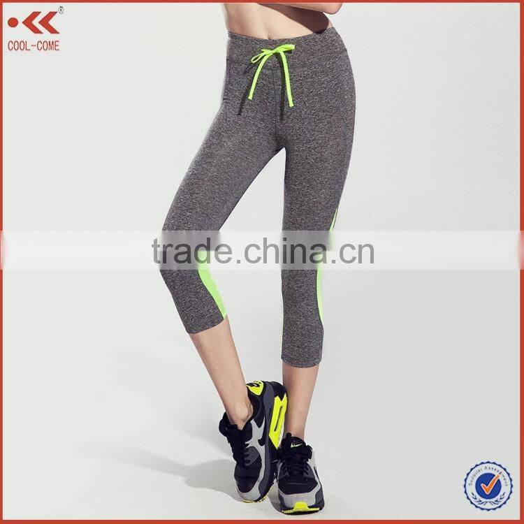 Ladie's fitness nylon spandex yoga pants fit for gym and sports