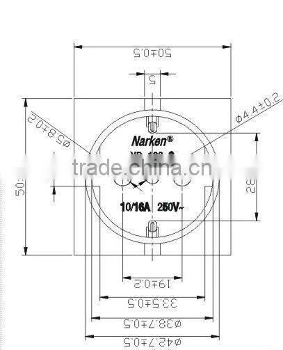 10A 16A 250V Euro AC sockets and switches