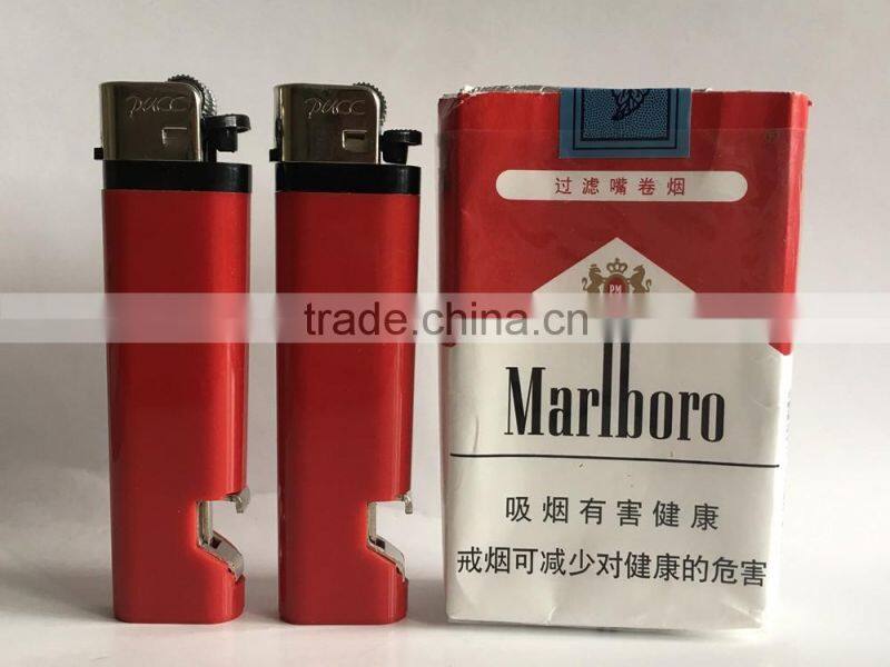 standard disposable plastic lighter with bittle opener ISO9994&CR
