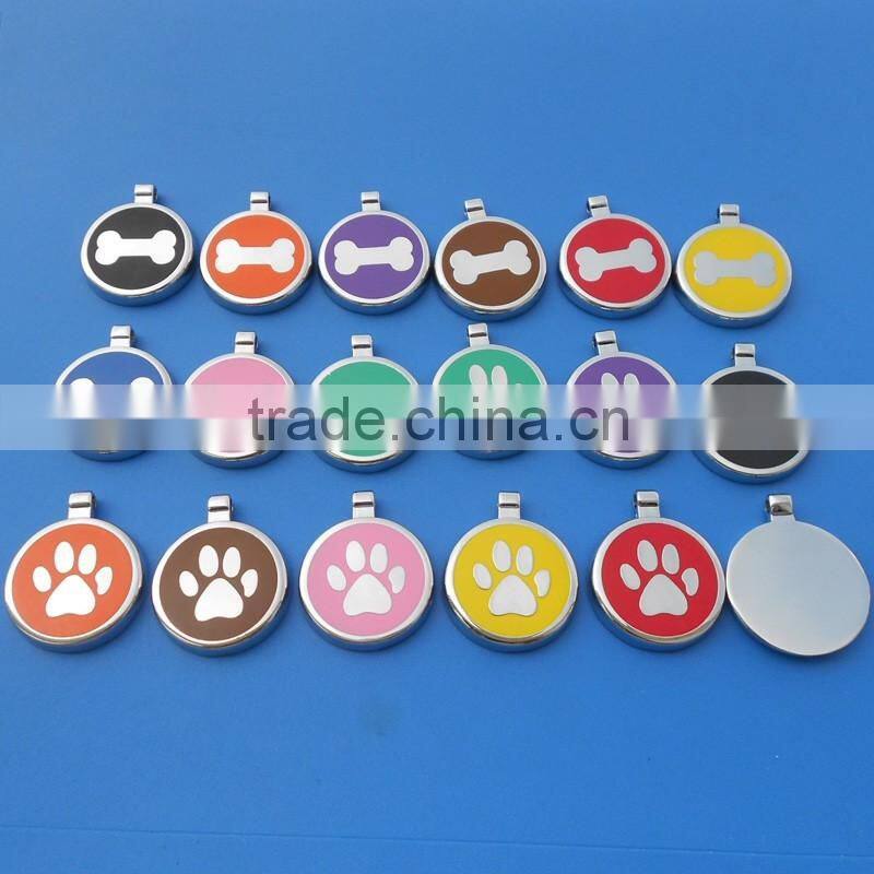 Round USA Flag Dog Tag Engraved With Custom Image