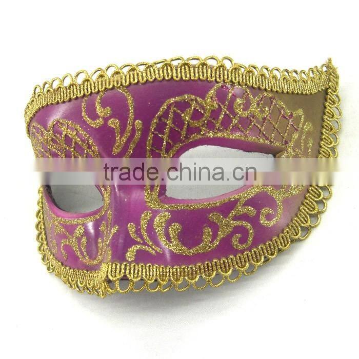 Custume Carnival Accessories HT-HF032 Plastic Half Face Party Eye Mask and Charistma Party Eye Mask