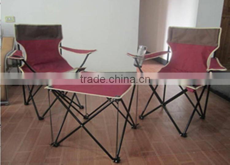 outdoor beach double combo folding camping desk and chair set