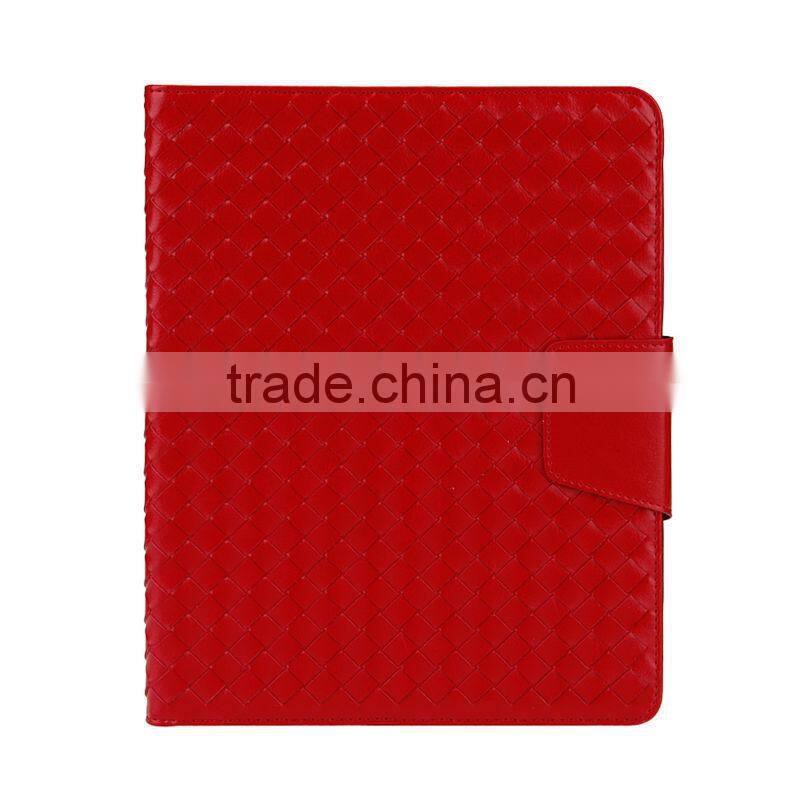 Tablet Accessories W allet Cover For iPad 2 3 4 Weave Leather Case