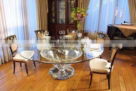 Noble design dining table and chairs Acrylic furniture set
