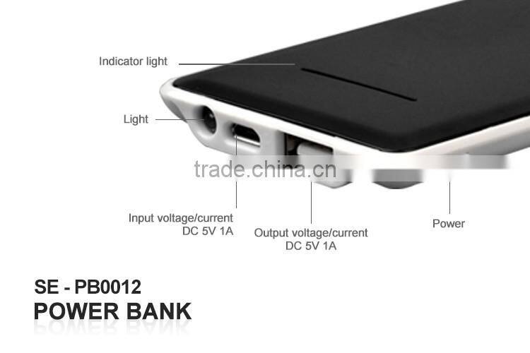 Christmas and New Year Gift Portable Power Bank with 3000mAh capacity LED torch and LED indicator to show