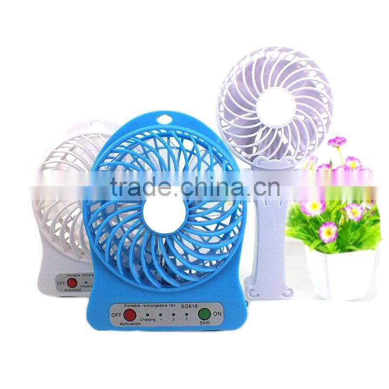 Summer Gift USB 18650 Battery Operated Adjustable 3 speed Fan For Family Travelling