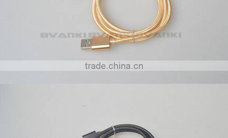Top Selling Products 2015 Wholesale Nylon Braided USB Charger Cable for Android Mobile Nylon Braided Micro USB Data Cable