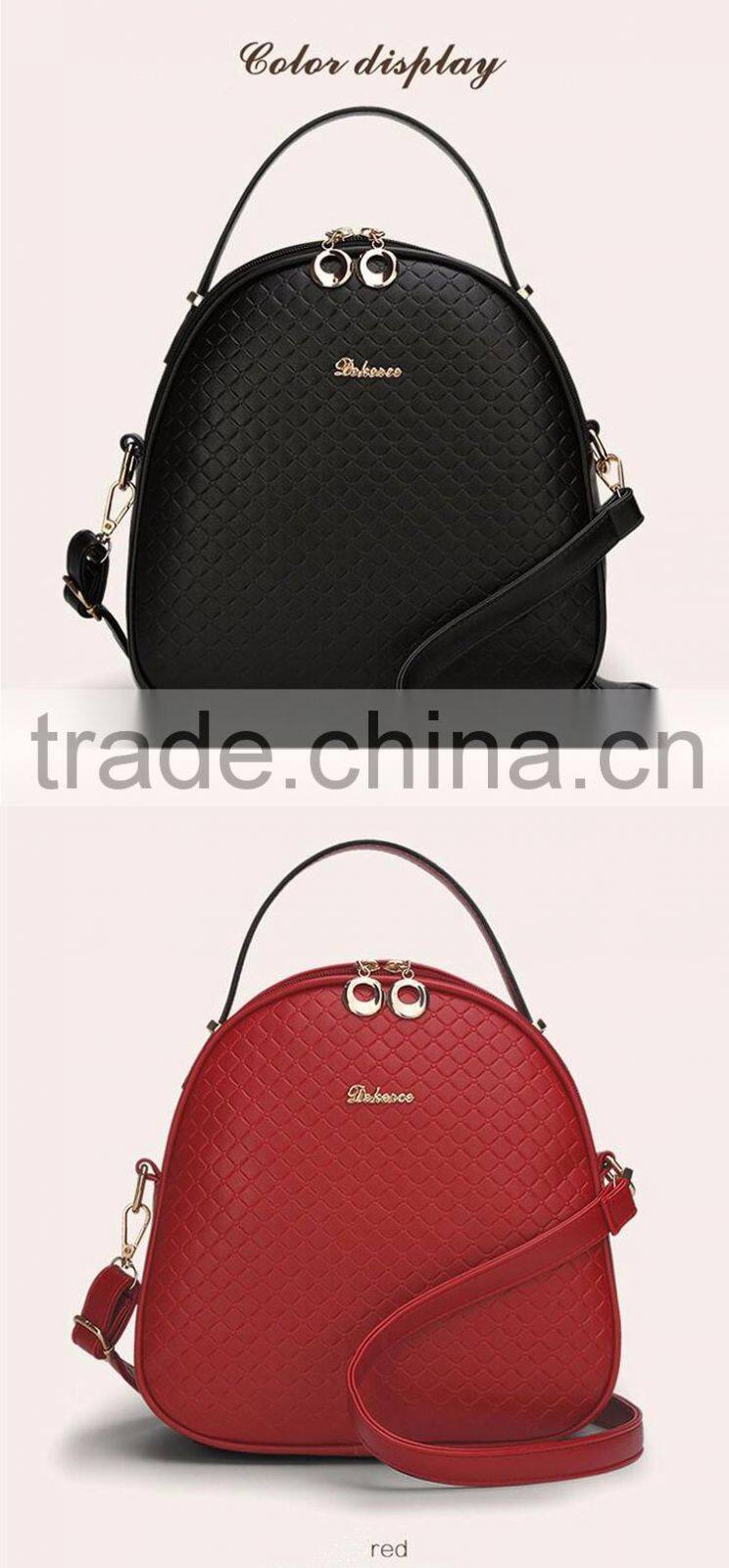 chain pattern fashion handbag new leisure girls PU shoulder backpack bag