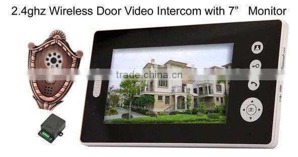 7" wireless color video door phone system