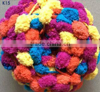 Hat Fashion ladder fancy yarn ball handknitting pom yarn