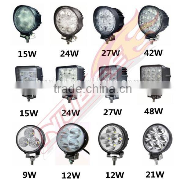 Factory direct sale 6000k 27w led work light on forklift cross-country