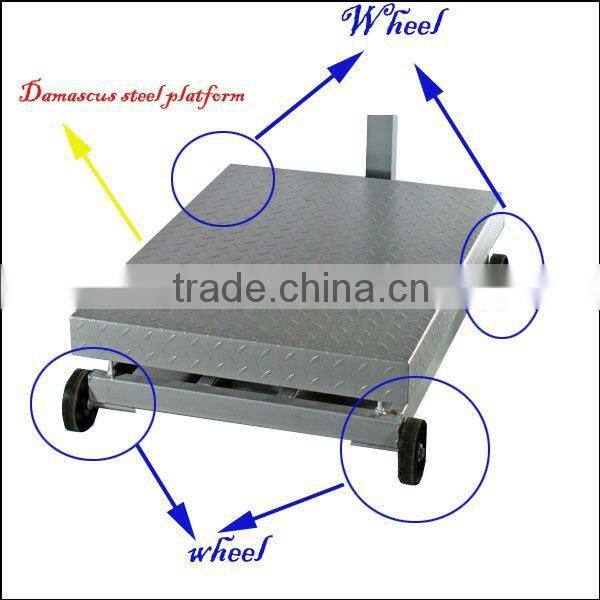 500Kg LCD display wheel platform scale