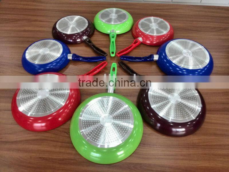 High Quality Colorful Aluminum Nonstick Cooking Pan Frying Pan Set Skillet Pizza Pan Egg Pan