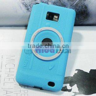 For galaxy s2 camera Case,camera silicon case for samsung galaxy s2 i9100 silicone case cover,mobile phone case