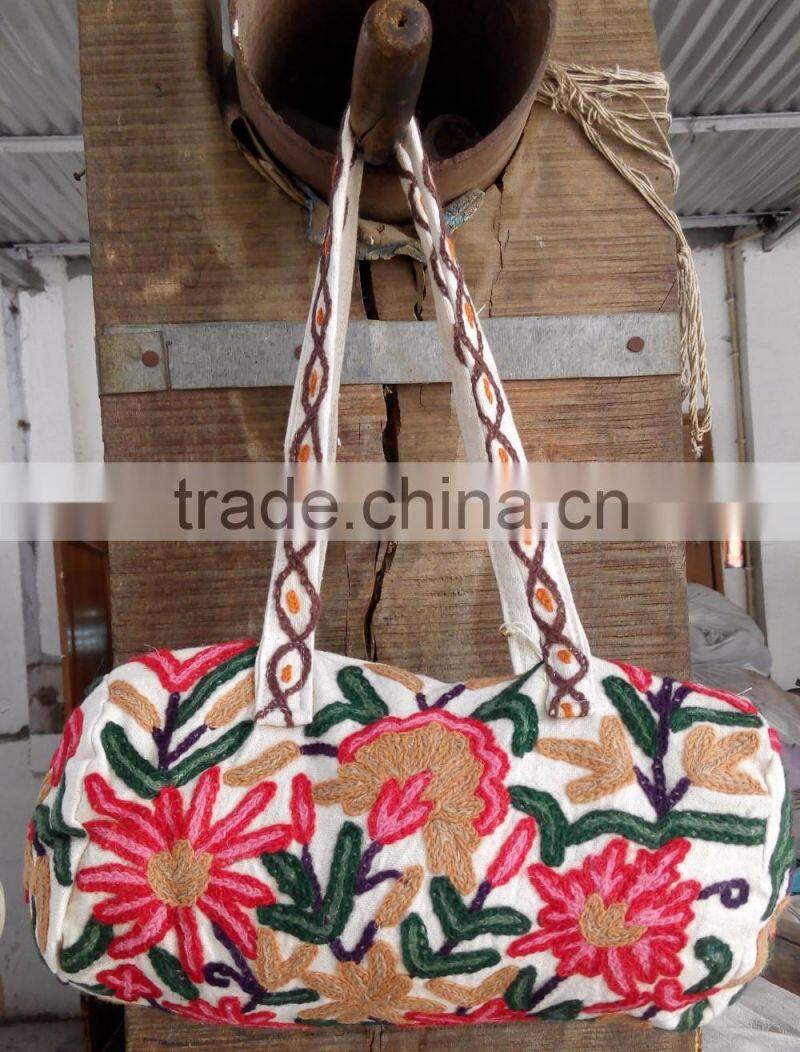 Colorful hand embroidered suzani banjara tote bag banjara hand bag crewel embroidery